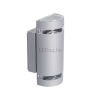 KANLUX ZEW EL-235J-B lámpatest, 2xGU10 foglalattal, oldalfali, lekerekített, IP44, Szürke