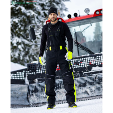  Kantáros nadrág ARDON®NEON WINTER fekete-sárga munkaruha