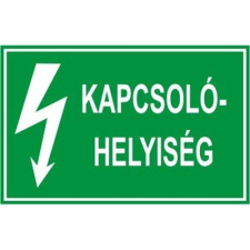  Kapcsolóhelyiség - műanyag, 150*100mm információs tábla, állvány