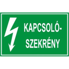  Kapcsolószekrény - öntapadó, 150*100mm információs tábla, állvány