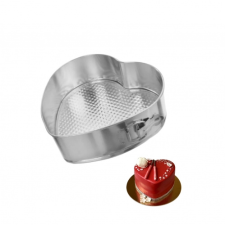 KAPCSOS FÉM TORTAFORMA - SZÍV - 20 CM sütés és főzés