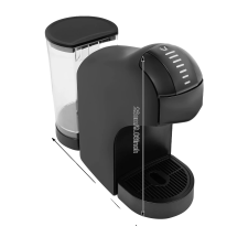  Kapszula kávéfőző, 800 ml űrtartalom, 1400 W teljesítmény, fekete kávéfőző