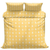 KAPTAN Crepe bed linen Yellow anchor 140 × 200, 70 × 90 cm (5693225639-020)