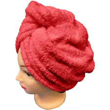 KAPTAN Rychleschnoucí froté turban na vlasy, červený lakástextília