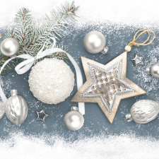 Karácsony Elegant Baubles szalvéta 20 db-os 33x33 cm papírárú, csomagoló és tárolóeszköz