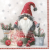  Karácsony Scandinavian Gnome szalvéta 20 db-os 33x33 cm