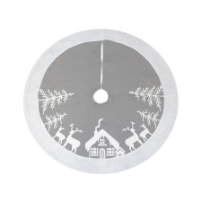 Karácsony Silver Reindeer, Ezüst karácsonyfa szoknya, alátét party kellék