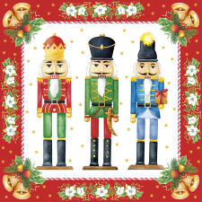 Karácsony Watercolour Nutcrackers szalvéta 20 db-os 33x33 cm papírárú, csomagoló és tárolóeszköz