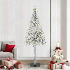  Karácsonyfa 300 LED-del állvánnyal Fehér 210 cm PE és Acél műfenyő