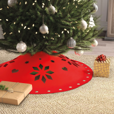  Karácsonyfa alá terítő, piros karácsonyi textilia