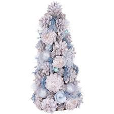 Karácsonyfa MagicHome Karácsony, natúr, krémszínű, 47 cm karácsonyi dekoráció
