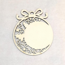  Karácsonyfadisz, díszes kör, fenyővel. dekorációs kellék