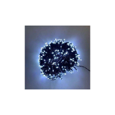 Karácsonyi 100 LED 10 méteres hidegfehér Füzér Plastic - 8 program Adapteres karácsonyfa izzósor