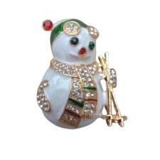 KARÁCSONYI Bross, Kitűző Arany Díszdobozban HÓEMBER bross