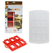  Karácsonyi csokis keksz készítő szett - Ünnepi sütikészítő csomag ajándékformákkal konyhai eszköz