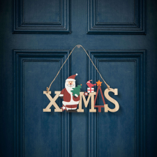  Karácsonyi dekor fából - mikulásos - akasztóval - 17 x 9 cm karácsonyi dekoráció