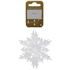  Karácsonyi dekor hópehely műanyagból 9,3 cm átmérő átlátszó 2 db