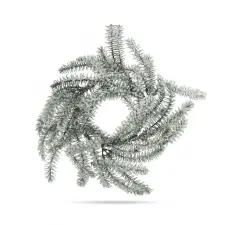  Karácsonyi dekoráció - koszorú - zöld, havas - 27 cm adventi koszorú