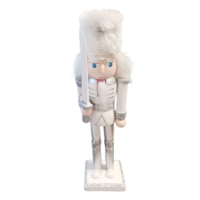 Karácsonyi Diótörő Figura, ezüst őr karddal 18 cm karácsonyi dekoráció
