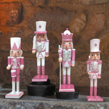 Karácsonyi diótörő figura Pink/Fehér 21 cm – 4 féle karácsonyi dekoráció