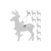  Karácsonyi díszek - rénszarvas 9 db-os készlet. Ruhhy 22517