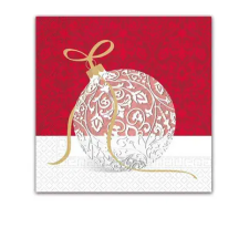  Karácsonyi Elegant Xmas Ball szalvéta 20 db-os 33x33 cm party kellék