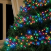  Karácsonyi fényfüzér, 80 m, 800 LED, Lineáris, Többszínű, 8 fényjáték, Transzformátor, Összeköthető, 5 m-es hosszabbító, Átlátszó vezeték, Flippy