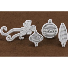  Karácsonyi Fondant Kiszúró Készlet - Díszekhez, 4 Darabos konyhai eszköz