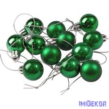  Karácsonyi gömb szett 12 db-os 2,5cm - Sötétzöld karácsonyfadísz