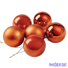  Karácsonyi gömb szett 6 db-os 6cm - Bronz dekorációs kellék