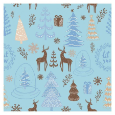  Karácsonyi Hello Winter szalvéta 20 db-os 33x33 cm party kellék