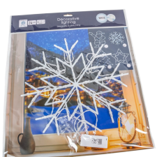 Karácsonyi hópihe figura sziluett LED-es elemes (elem nélkül) hideg 35cm dekorációs kellék
