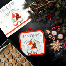  Karácsonyi kendő és edényfogó szett - manós (59709) lakástextília