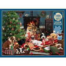  Karácsonyi kiskutyák puzzle 500 darab Cobb Hill puzzle, kirakós