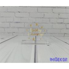  Karácsonyi kör plexi 5cm 3db/csomag - Arany Hópihés dekorációs kellék