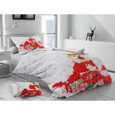  Karácsonyi kutyus pamut ágyneműhuzat + 40x50 cm párnahuzat ingyen karácsonyi textilia