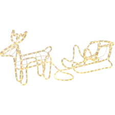  Karácsonyi LED dekor rénszarvas szánkóval 46 cm x 153 cm melegfehér kültéri világítás