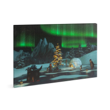  Karácsonyi LED-es falikép sarkifény 30x40cm 58017I grafika, keretezett kép