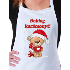  Karácsonyi meglepetés - Cuki macis kötény lakástextília
