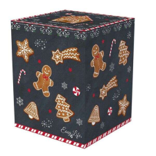 Karácsonyi mézeskalácsos porcelán teásbögre fémszűrővel 300 ml - díszdobozos - Gingerbread bögrék, csészék