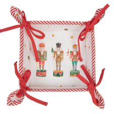  Karácsonyi mintás kenyérkosár - 35x35cm - Happy Little Christmas lakástextília