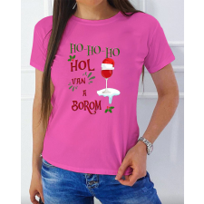  Karácsonyi női póló - Hol van a borom női póló