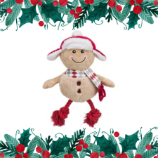  Karácsonyi plüss mézeskalács figura kutyák részére 34cm TRX92575 játék kutyáknak