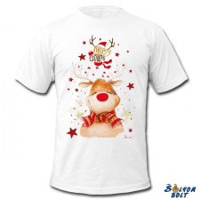  Karácsonyi póló, Rudolf rénszarvas, M méret ajándéktárgy