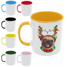 Karácsonyi Pug - Színes Bögre bögrék, csészék