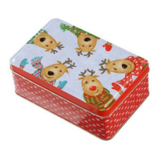  Karácsonyi rénszarvasos fémdoboz - 15,5x5,7x10 cm - XMAS Party papírárú, csomagoló és tárolóeszköz