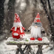  Karácsonyi skandináv manó - 8 x 14 x 20 cm - 2 féle karácsonyi dekoráció