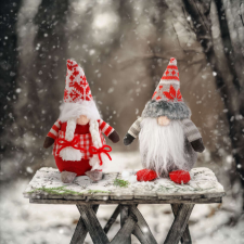  Karácsonyi skandináv manó - 8 x 14 x 20 cm - 2 féle karácsonyi dekoráció