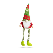  Karácsonyi skandináv manó dísz lábakkal, rózsaszín és zöld színű - - Zöld karácsonyi dekoráció