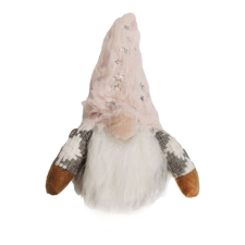  Karácsonyi skandináv manó rózsaszín sapkával és akasztóval 16 cm karácsonyi dekoráció